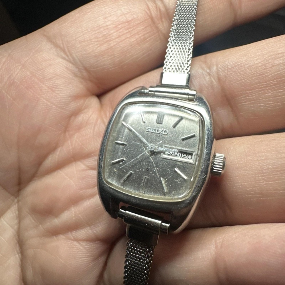 Works VTG Seiko Automatic hi- Beat 21 Jewels Ladies Watch 23mm New Strap Fit 6In - Picture 2 of 14